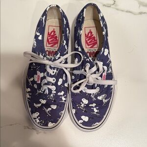 Vans Peanuts Style Navy and White Patterned Sneakers